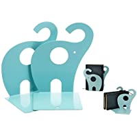Los mejores  - Itian 1 par Lindo Sujetalibros Elefante- Sujetalibros del Arte del Metal (Lago Azul)